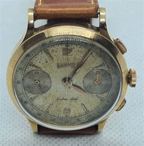 Eberhard Co 18kt Gold Chronograph Extra Fort Catawiki