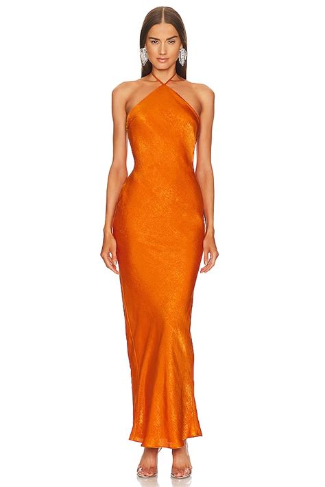 Michael Costello X REVOLVE Millie Gown In Orange Rust REVOLVE