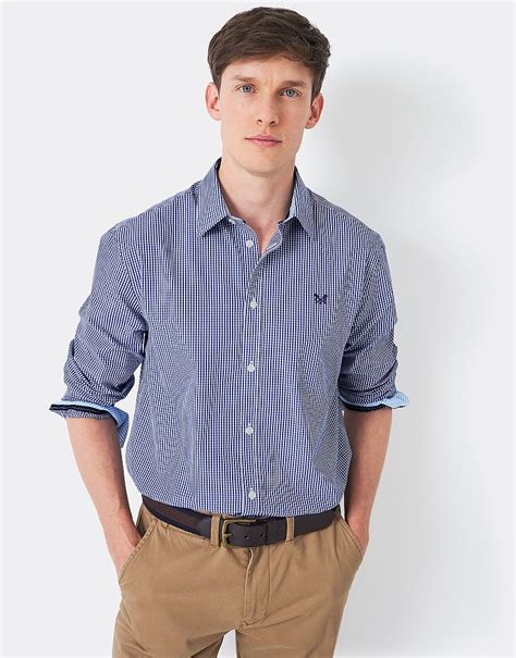 Mens Crew Classic Fit Micro Gingham Shirt From Crew Clothing Company