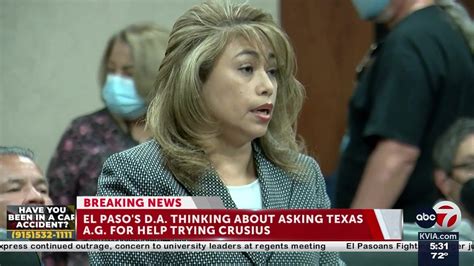 El Paso District Attorney Yvonne Rosales Thinking About Asking Texas