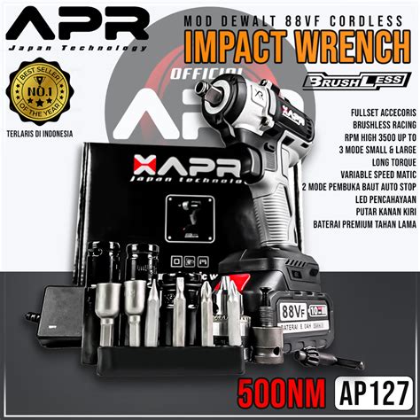 Jual APR JAPAN 500Nm Impact Wrench APR Facelift Cordless 88V Mesin