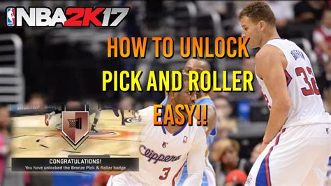 NBA2K17 TIPS HOW TO GET PICK AND ROLLER BADGE ON A PG I HAVE EVERY