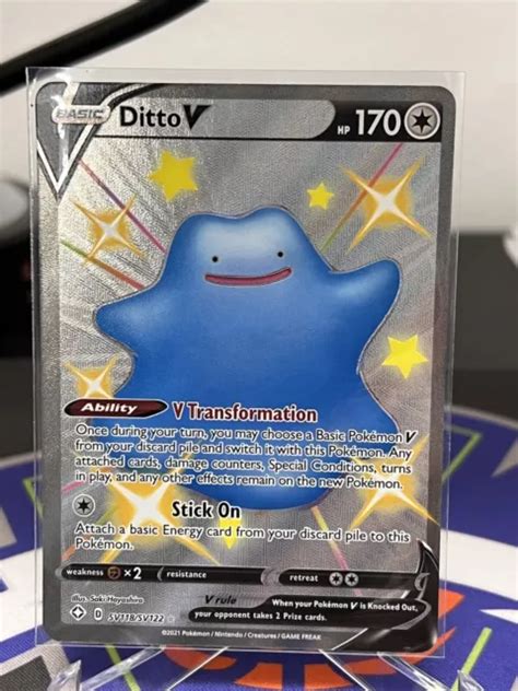 Pok Mon Tcg Ditto V Shining Fates Sv Sv Holo Shiny Holo Rare