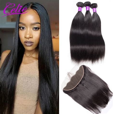 13x4 Peruvian Lace Frontal Closure With Bundles Peruvian Virgin Hair