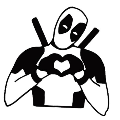 Deadpool Clipart Black And White Deadpool Black And White Transparent