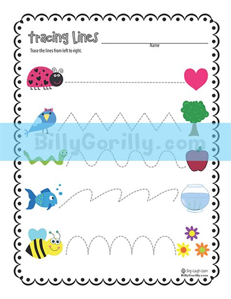 Friday Freebie – Tracing Lines Worksheet Printable | Sing Laugh Learn