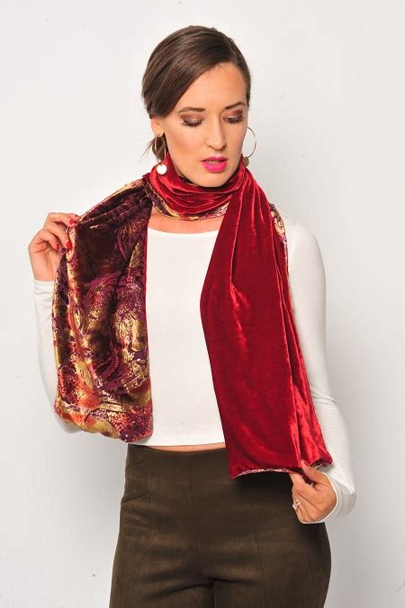 Burnout Silk Velvet Scarf Peter Charles Savvy