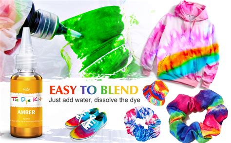 Tie Dye Kit Couleurs Peinture Textile Permanent Vives Pour Enfants