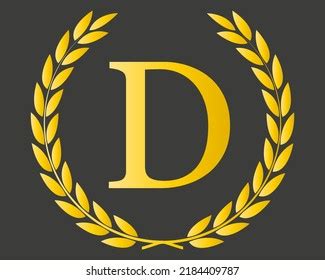 Letter D Initial Luxurious Brand Logo Stock Vector Royalty Free