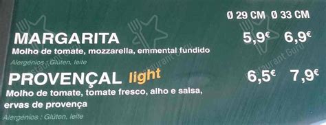 Menu Em Le Kiosque Pizzas Foros De Amora Pizzaria Seixal