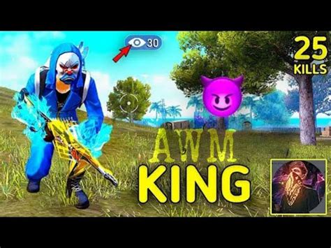 AWM KING OF FREE FIRE 1 VS 6 PRO LEVAL GAMEPLAY Virelvideo