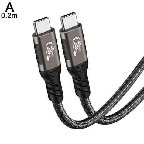 Câble de transfert de données USB 4 compatible pour Thunder 4