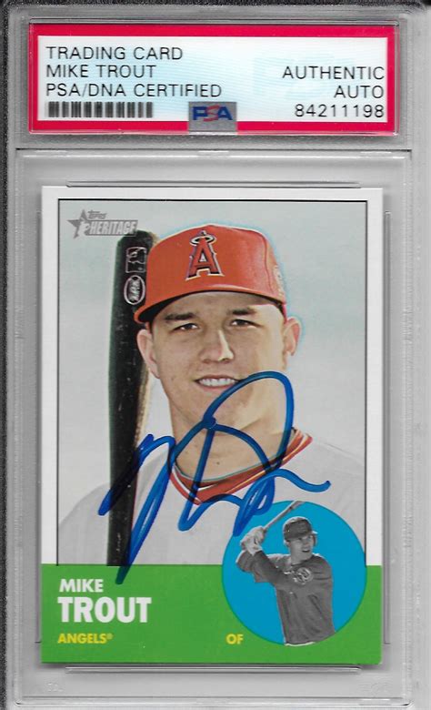 Lot Detail Mike Trout Rare Signed Rookie 2012 TOPPS Heritage Card