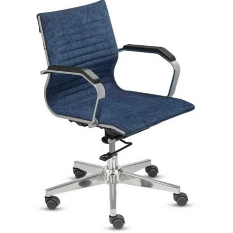 Fabric Trinity 2 Geeken Mid Back Office Chair Fixed Arm Blue At Rs