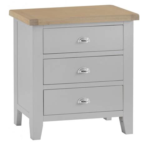 Tennyson Grey 3 Drawer Chest Bedroom Sale From Readers Interiors Uk