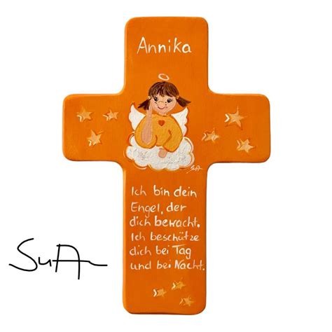 Suan Bilder Schutzengel Kreuz Lotte Orange