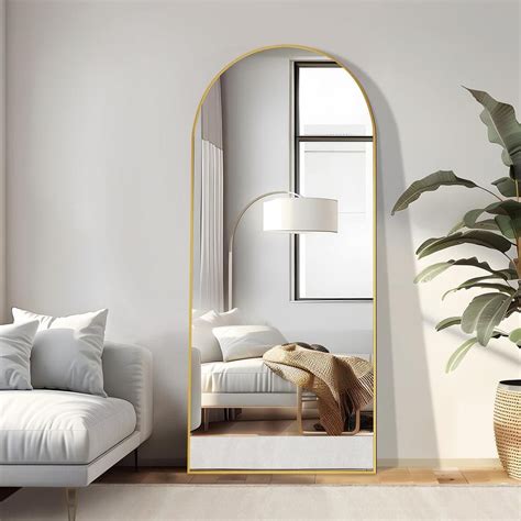 Dovelina In W X In H Modern Arch Metal Framed Gold Full Length