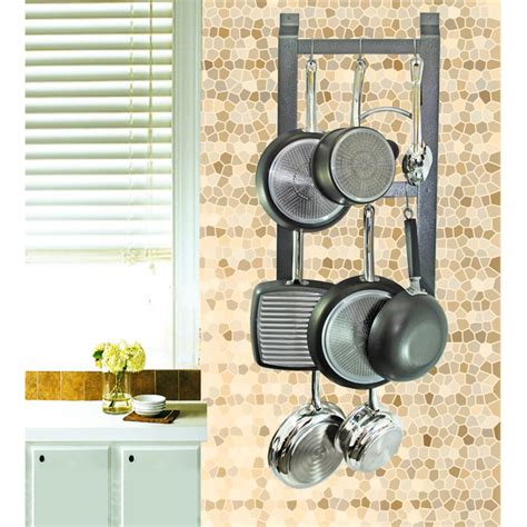 Rogar Hammered Steel Ultimate Wall Mounted Pot Rack Walmart