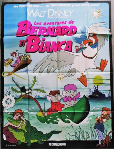 LES AVENTURES DE Bernard Et Bianca Walt Disney Affiche Film 120X160