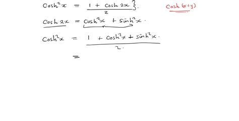 SOLVED Verify The Identity Sinh 2 X 1 Cosh2 X 2