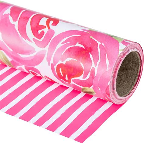 RUSPEPA Rollo De Papel De Regalo Reversible Mini Rollo Estilo Acuarela