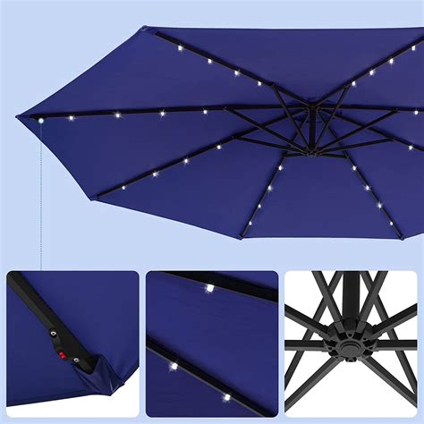 Parasol Met Led Verlichting Op Zonne Energie Verkeerslichtparasol