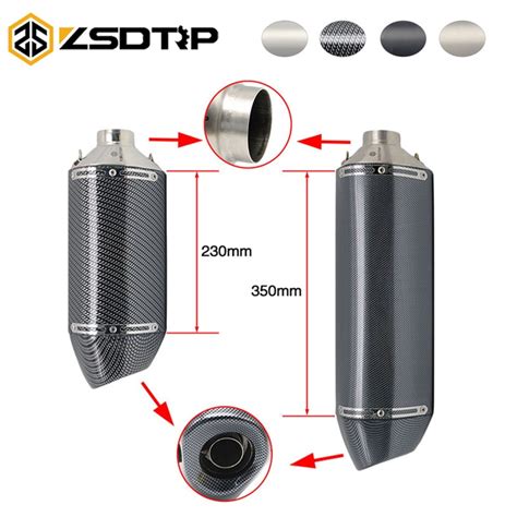 Zsdtrp 51mm Ak Tubo Silenciador Do Escape Da Motocicleta Scooter