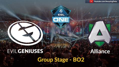 LIVE Evil Geniuses Vs Alliance ESL One Hamburg 2018 Group Stage