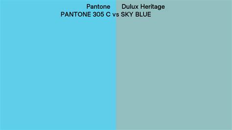 Pantone 305 C Vs Dulux Heritage SKY BLUE Side By Side Comparison