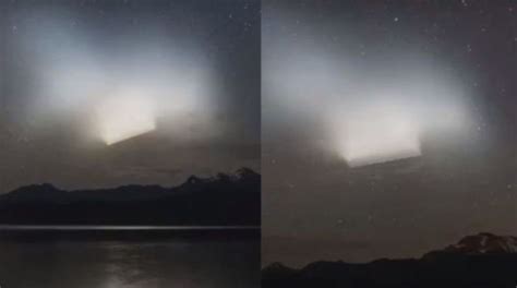 Huge luminous object appears in the night sky over Argentina