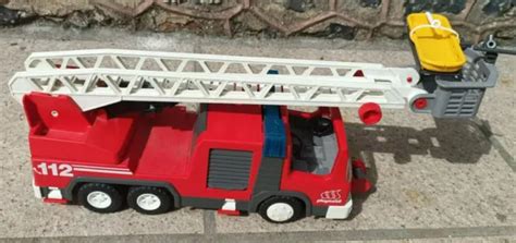 Playmobil Lot Camion Pompier Grande Echelle Vintage Complet