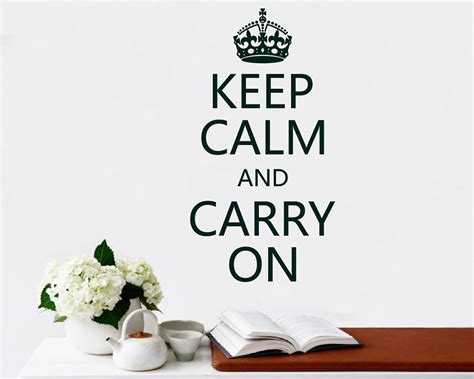 Keep Calm and Carry On Quotes Vinyl Lettering Decal