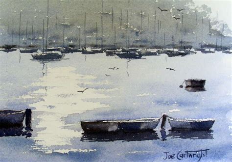 Row Boat In Water Painting