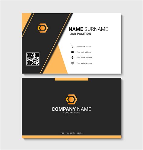 Creative business card design. Clean and elegant business card template
