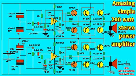 Amazing Simple 200 Watt Stereo Amplifier Making Using Tda2030a