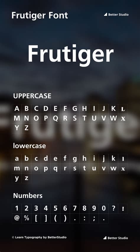 Frutiger Font: Download Font Free