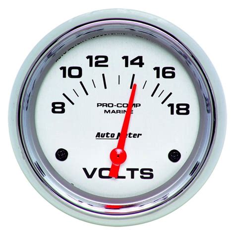 Auto Meter 200757 35 2 62 Chrome In Dash Mount Voltmeter Gauge