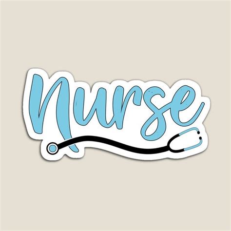 The Word Nurse With A Stethoscope In Blue Ink On A White Background