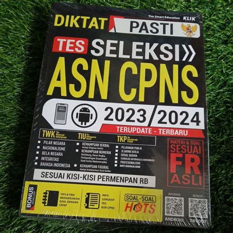 Jual BUKU DIKTAT PASTI TES SELEKSI ASN CPNS 2023 2024 Shopee Indonesia