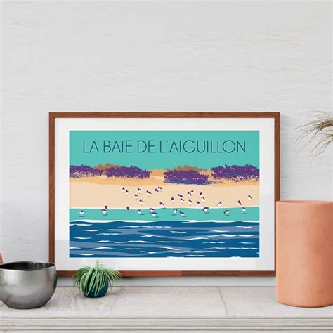 Affiche L AIGUILLON SUR MER La Baie Le Beau Bazar