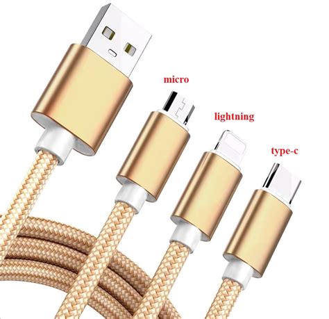 3 In 1 Usb 2 0 To Lightning Type C Micro Cable Taiwantrade