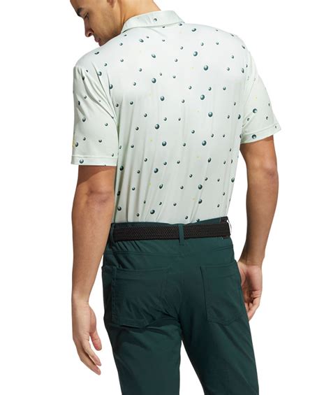 Adidas Mens Allover Print Polo Shirt Golfonline