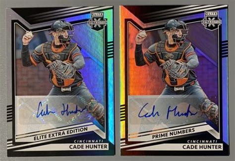 2 2022 Panini Elite Extra Edition Cade Hunter Prime Numbers 033 200