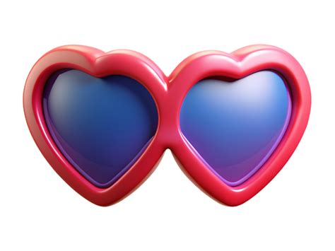 Heart Shaped Sunglasses 3d Object 46789530 Png