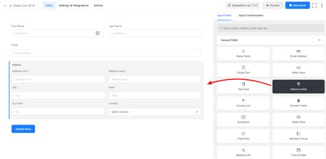 Address Input Field In Wp Fluent Form Wordpress Plugin