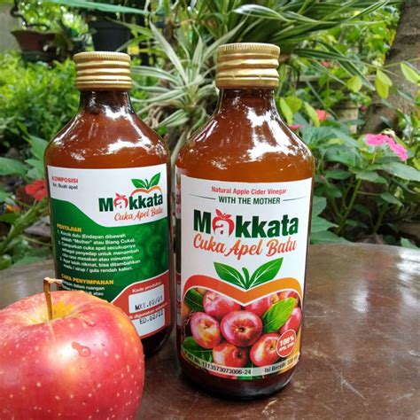 Jual CUKA APEL Batu Malang MAKKATA Organic Apple Cider Vinegar Original