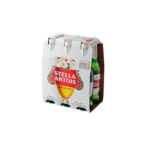 Cerveja Stella Artois Puro Malte 330ml Long Neck Pack C 6