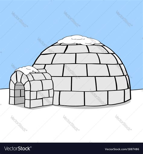 Cartoon igloo Royalty Free Vector Image - VectorStock