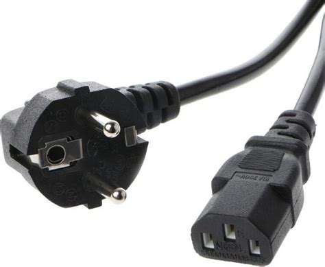 Universele Iec C Netsnoer Euro Plug Voedingskabel Stekker Stroom