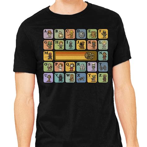 Alphabet Wars Mens Heavyweight Tee Kg07 By Teefury